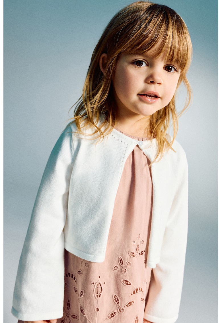 Cardigan crop tricotat - Alb murdar