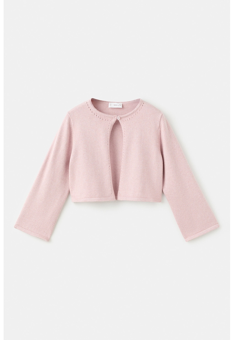 Cardigan crop tricotat - Roz pastel