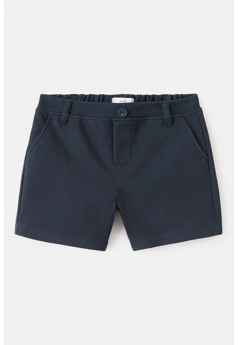 Pantaloni scurti cu buzunare oblice - Bleumarin