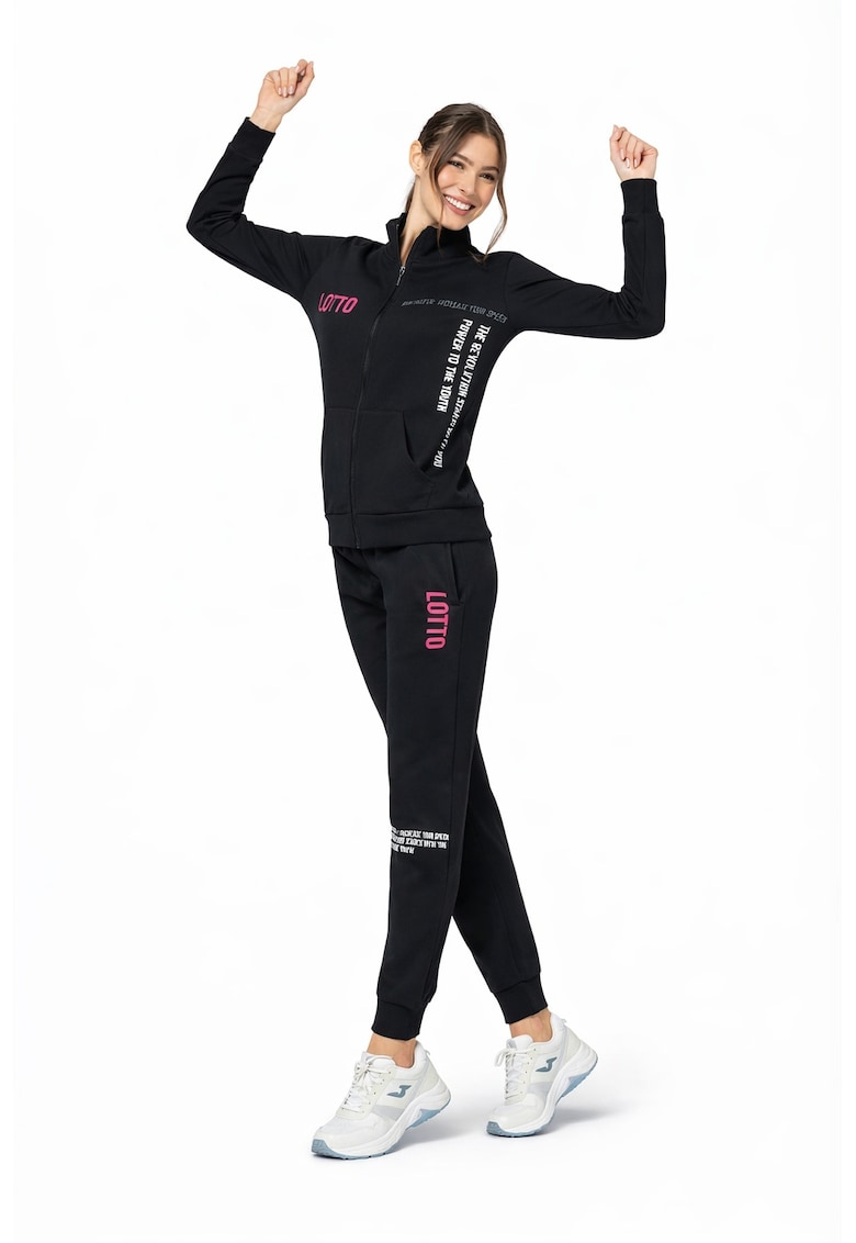 Trening dama LA6074 - set sport cu bluza si pantaloni S INTL Negru