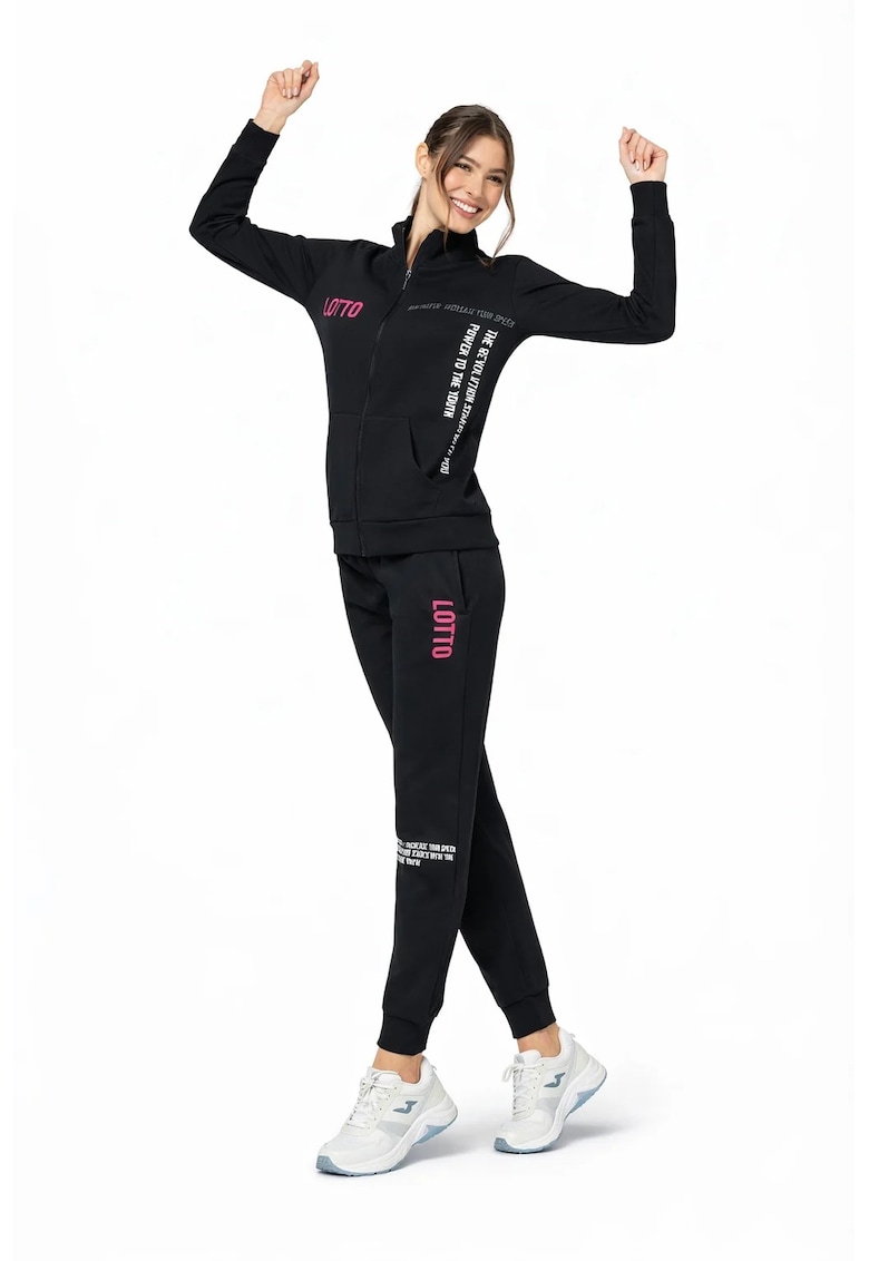 Trening dama LA6074 - set sport cu bluza si pantaloni L INTL Negru