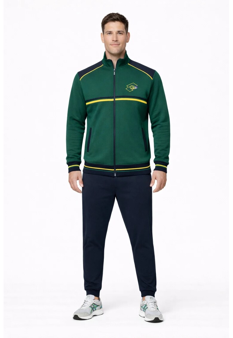 Trening barbati LA2041 - set bluza cu fermoar si pantaloni - regular fit L INTL Verde