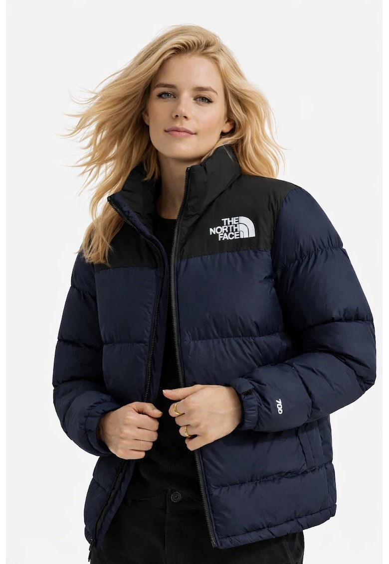 Geaca dama de puf 1996 Retro Nuptse L INTL Negru - Albastru