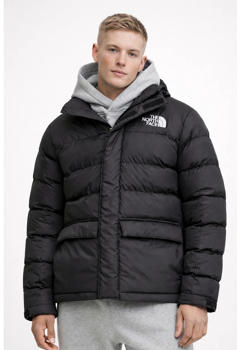 Geaca matlasata cu gluga Limbara - Negru