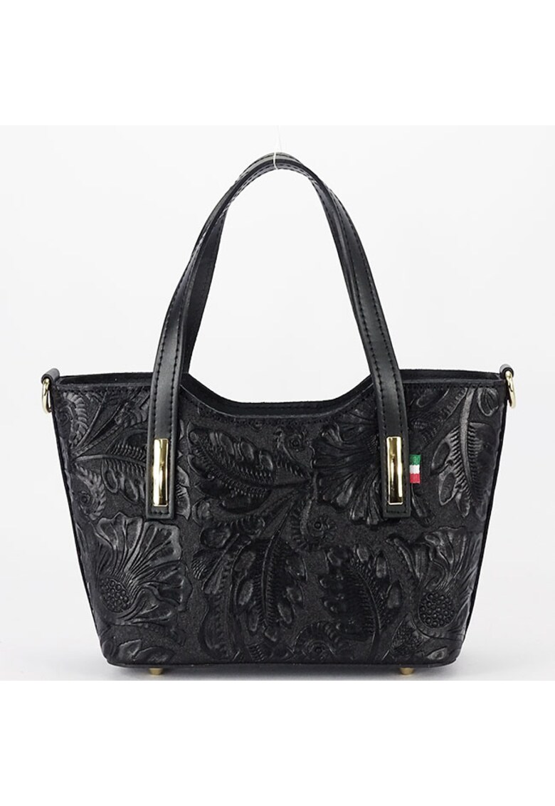 Geanta negru din piele naturala 8904 131 19191 - Negru