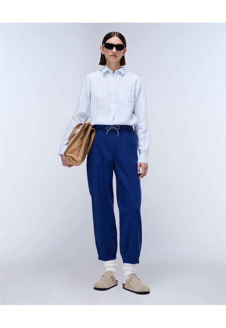 Pantaloni slim fit din amestec de in Ete -