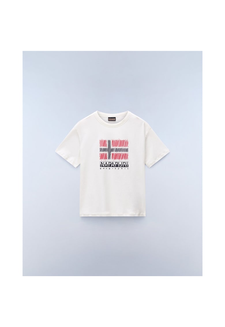 Tricou cu imprimeu logo Adige - Alb