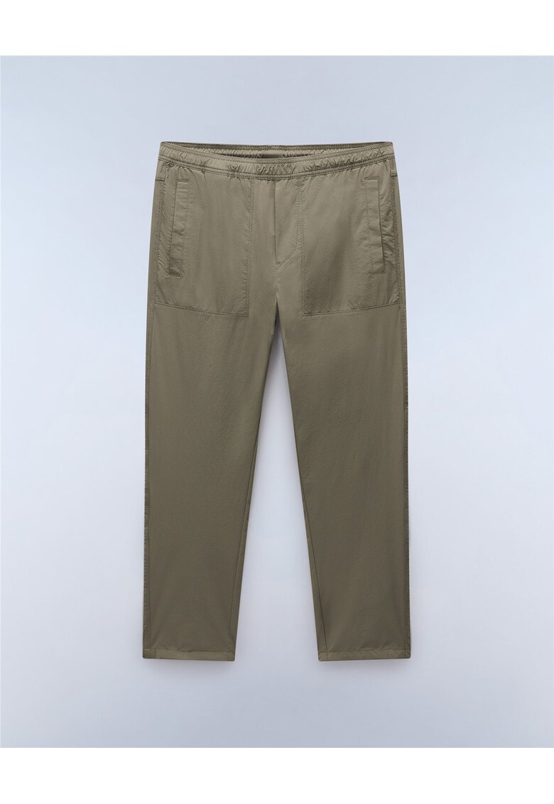 Pantaloni cu talie elastica si ajustabila cu snur Sovana - Kaki