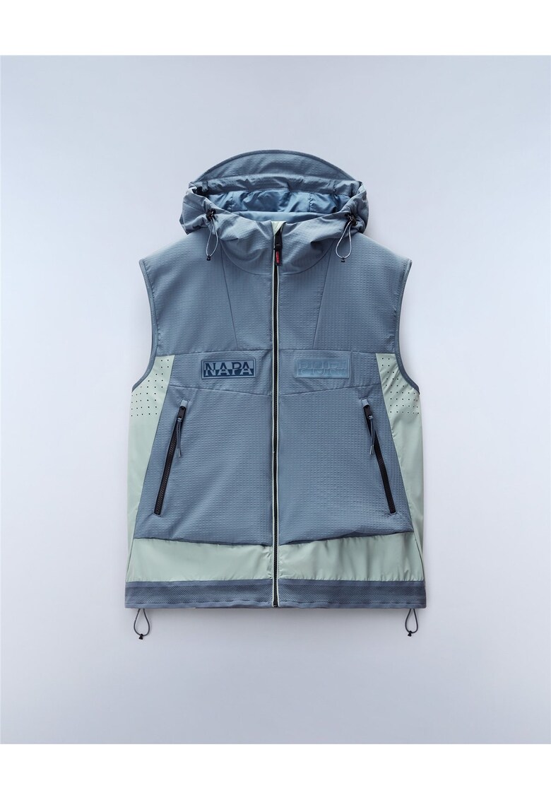 Vesta impermeabila cu gluga si buzunare -