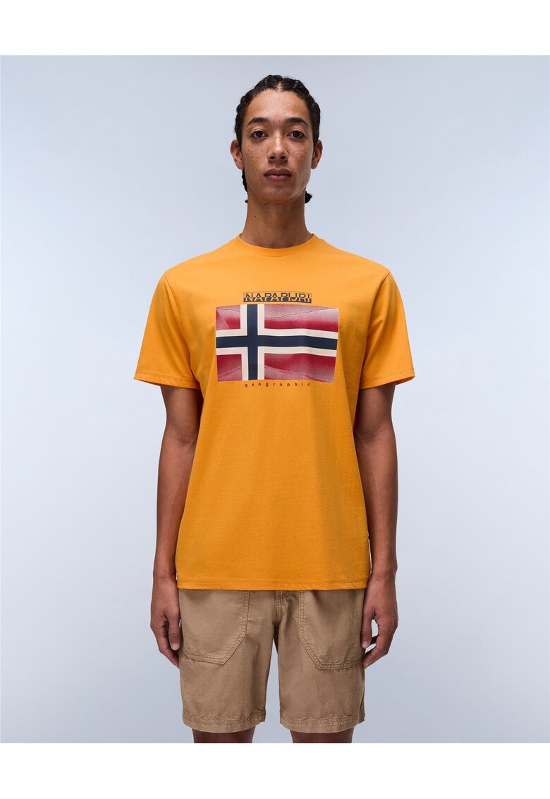 Tricou din bumbac cu imprimeu logo Lari -