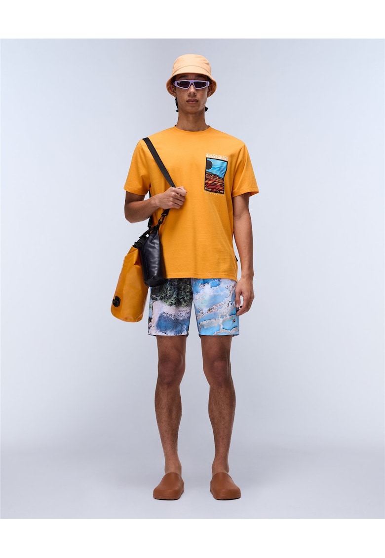 Pantaloni scurti de baie cu talie ajustabila Inuvik - Multicolor