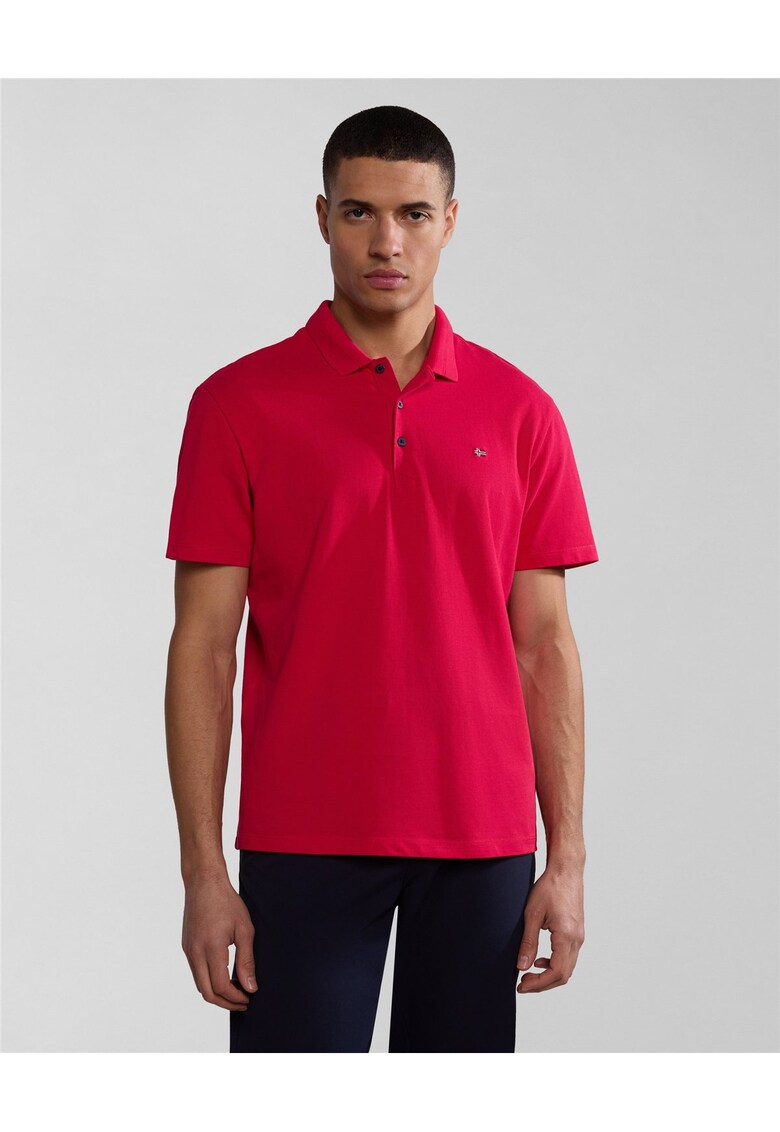 Tricou polo cu detaliu logo in piept Ealis -