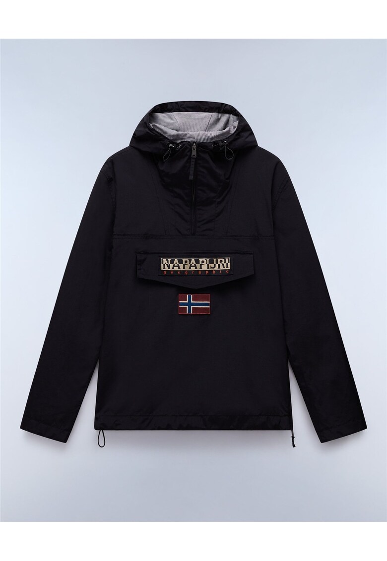 Jacheta pull-on cu logo si gluga reglabila Rainforest Summer -