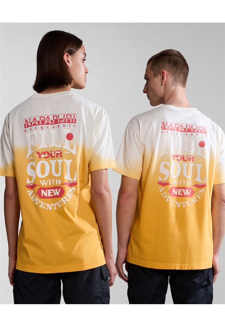 Tricou in degrade cu imprimeu Howard -