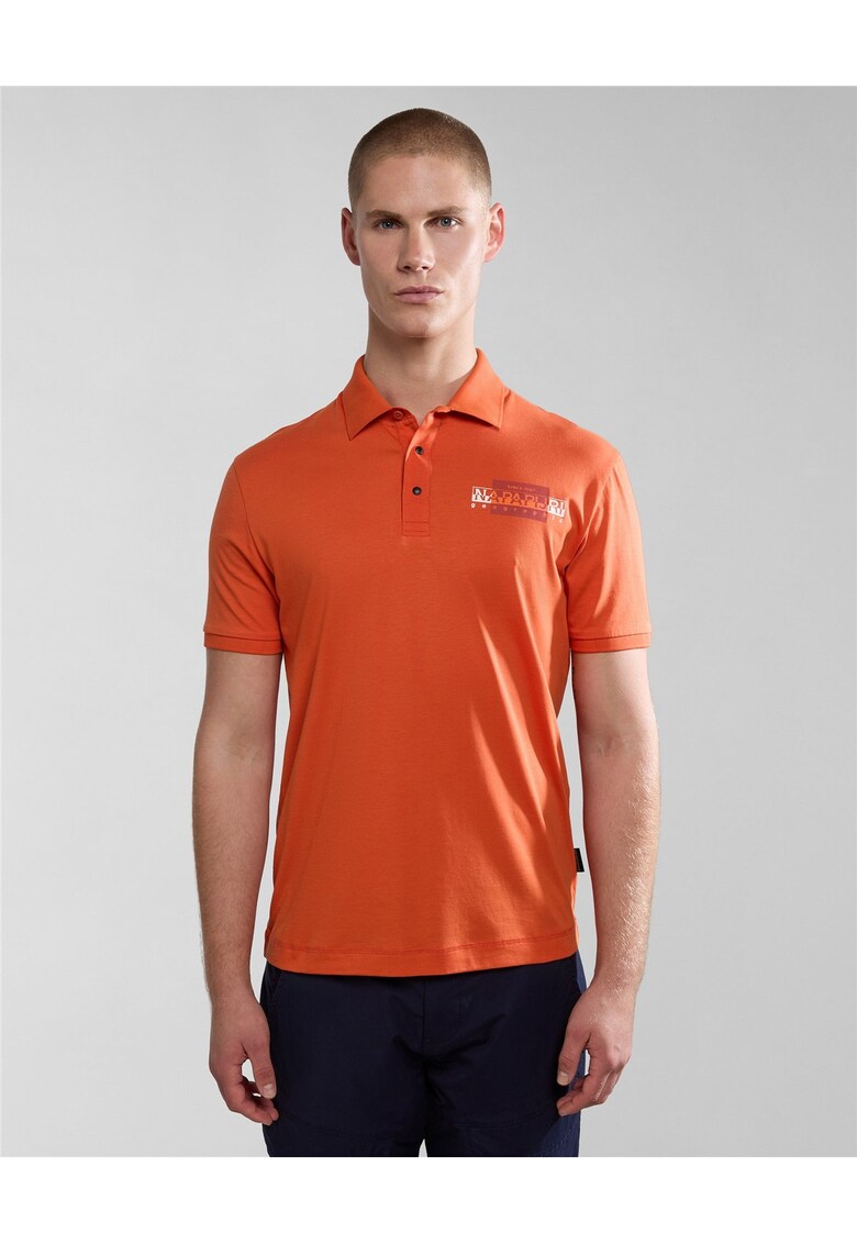 Tricou polo cu detaliu logo in piept Smallwood -