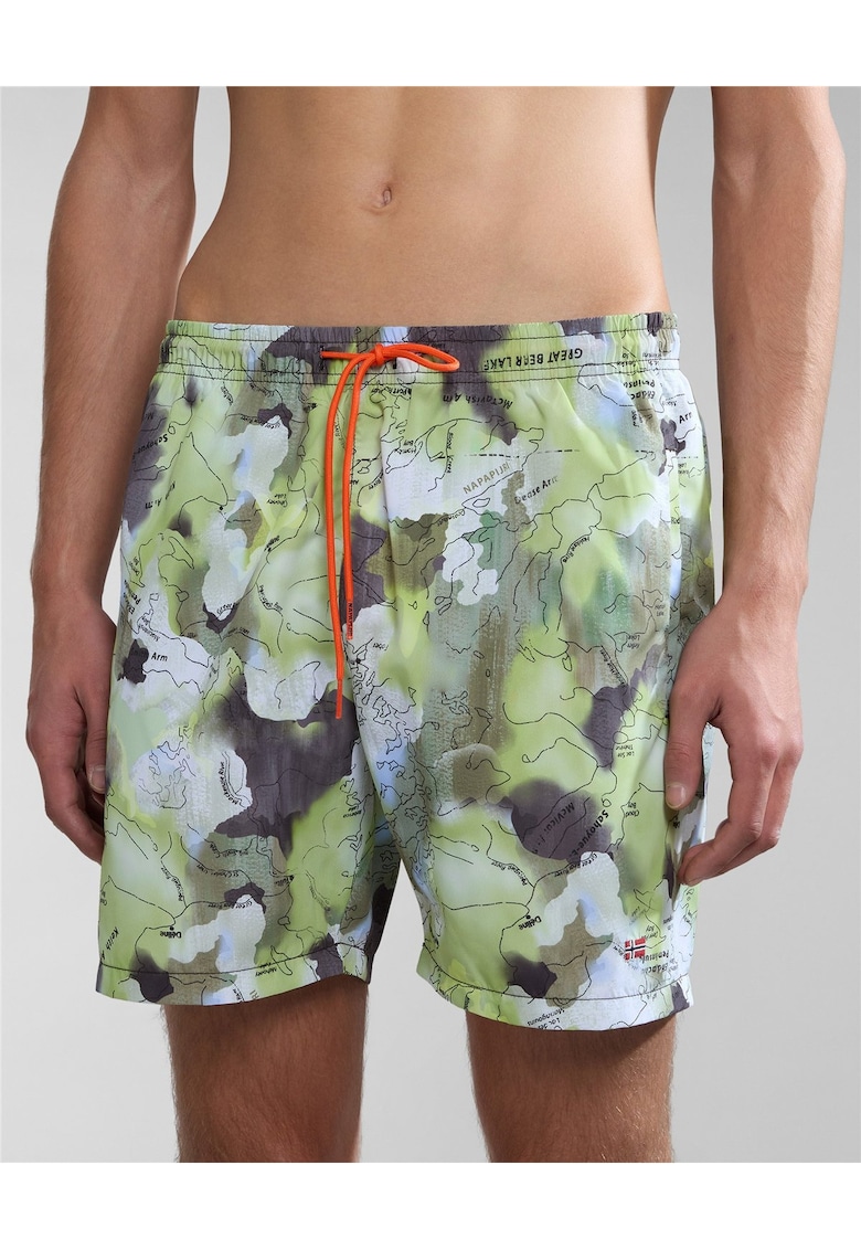 Pantaloni scurti cu imprimeu si buzunare -