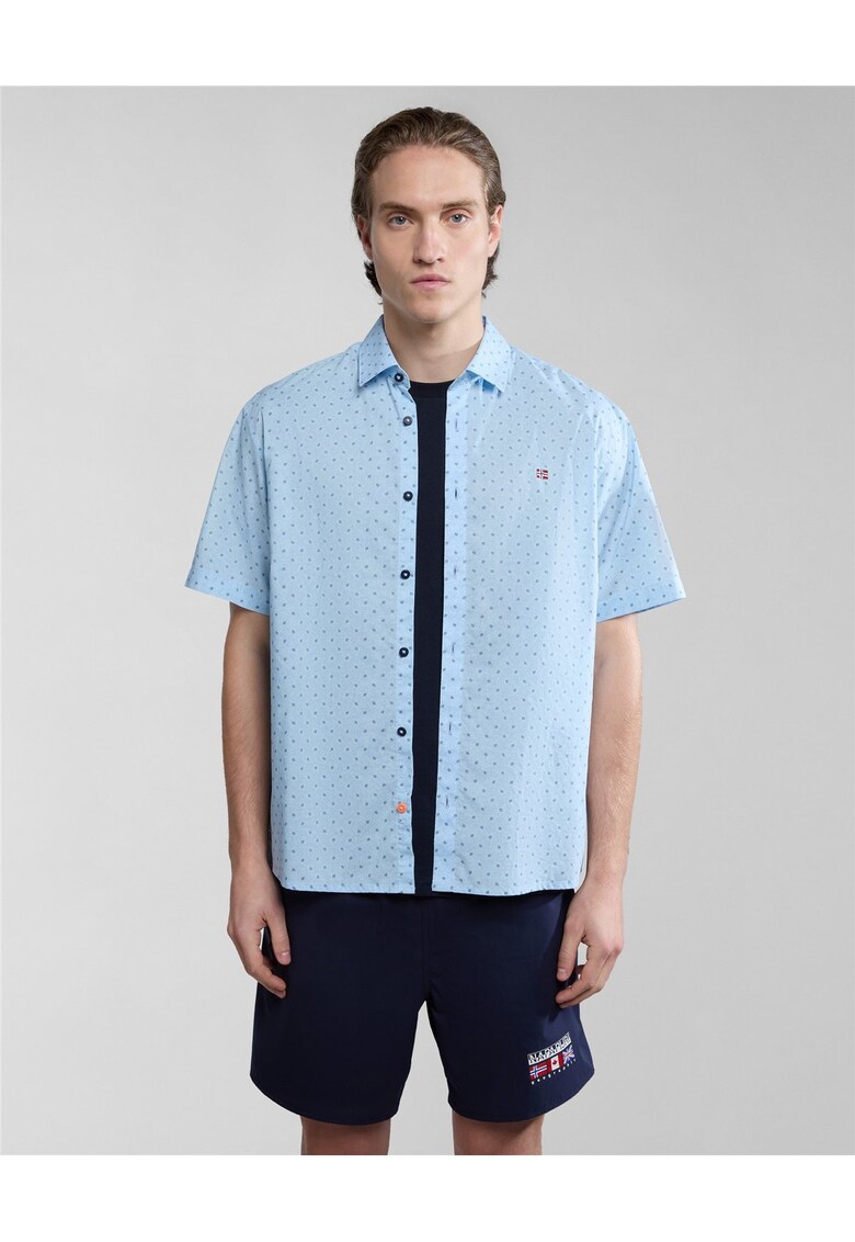 Camasa cu maneca scurta si imprimeu discret Ronge -