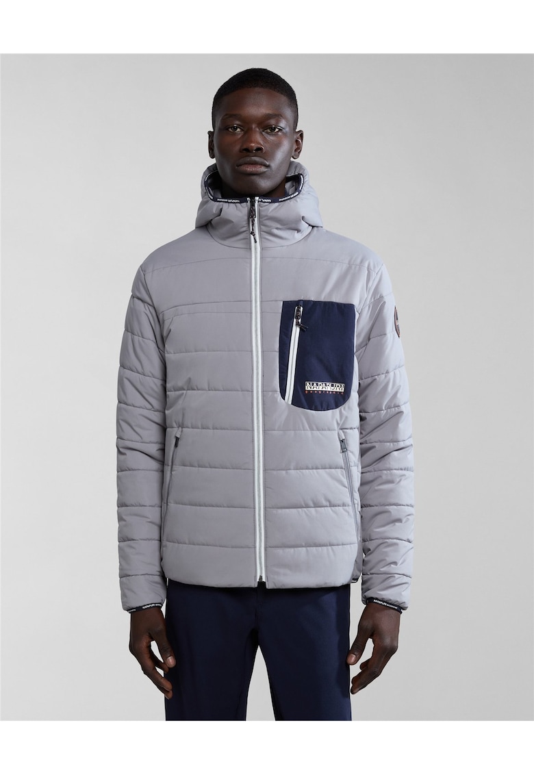 Geaca pliabila si matlasata cu gluga Huron -