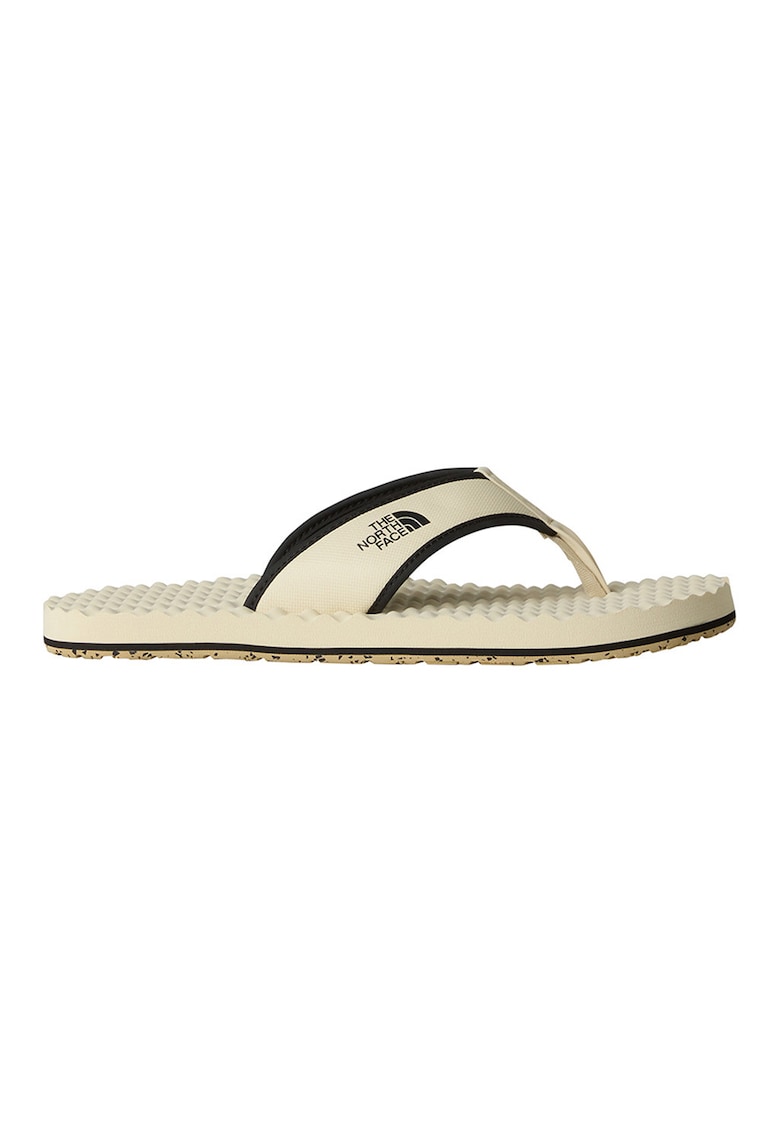 Papuci flip-flop cu imprimeu logo lateral Base Camp - Negru/Maro nisip