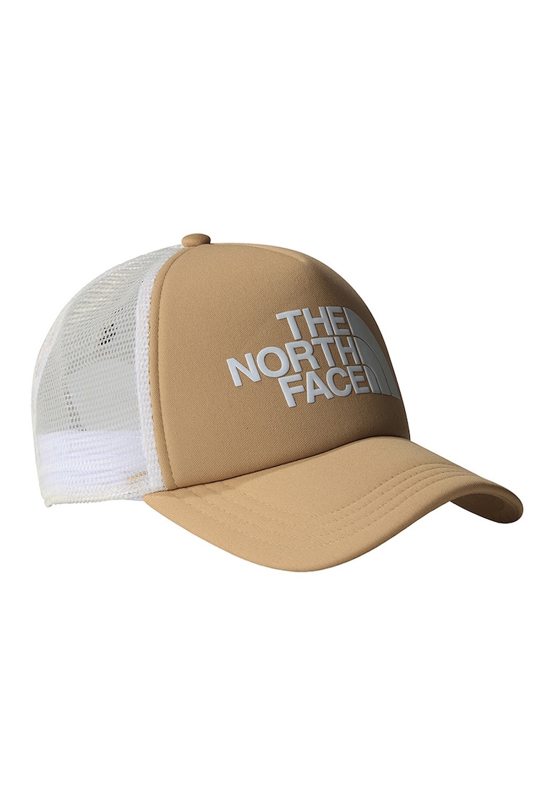 Sapca trucker cu imprimeu logo contrastant - Alb/Bej