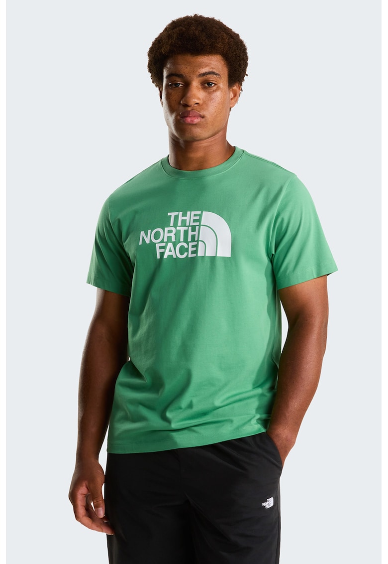 Tricou cu decolteu la baza gatului si imprimeu logo Evolution - Alb/Verde