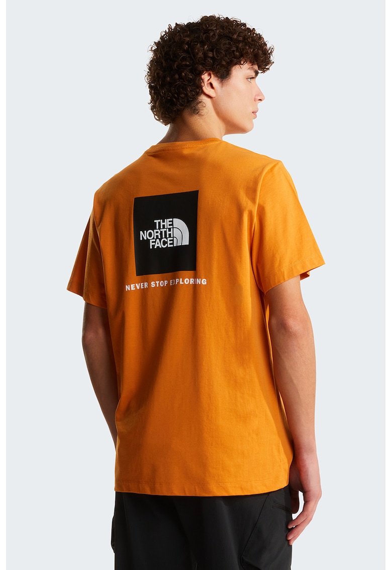 Tricou regular fit cu imprimeu logo pe piept Evolution Box - Portocaliu