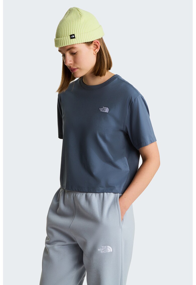 Tricou crop cu logo Evolution Dome - Gri carbune