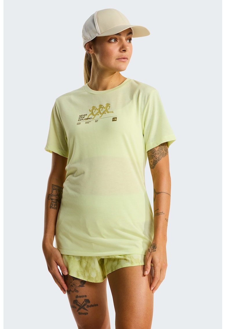 Tricou cu logo pentru fitness - Verde fistic