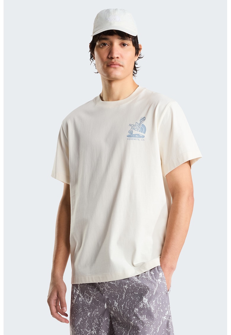 Tricou relaxed fit Stones - Albastru pastel/Alb murdar