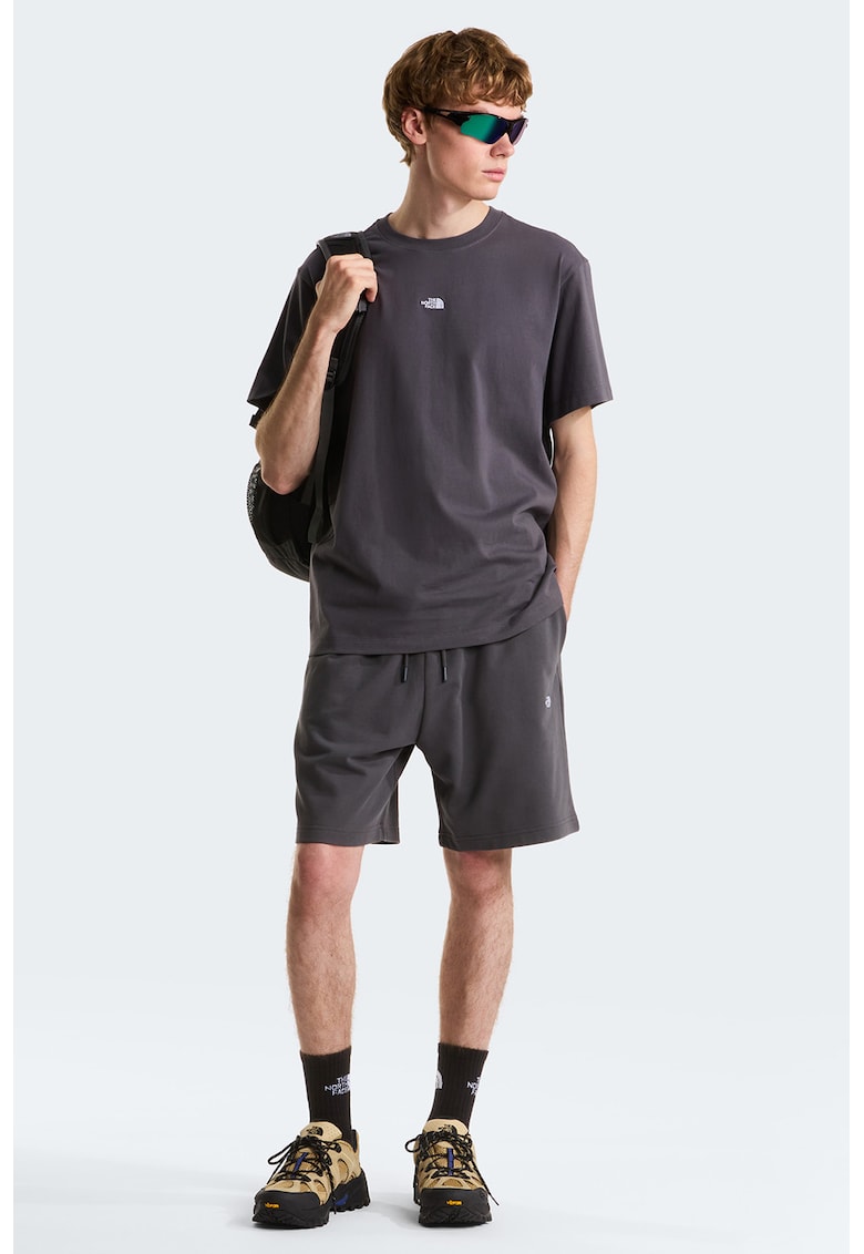 Pantaloni scurti lejeri din bumbac Essential - Alb/Gri inchis