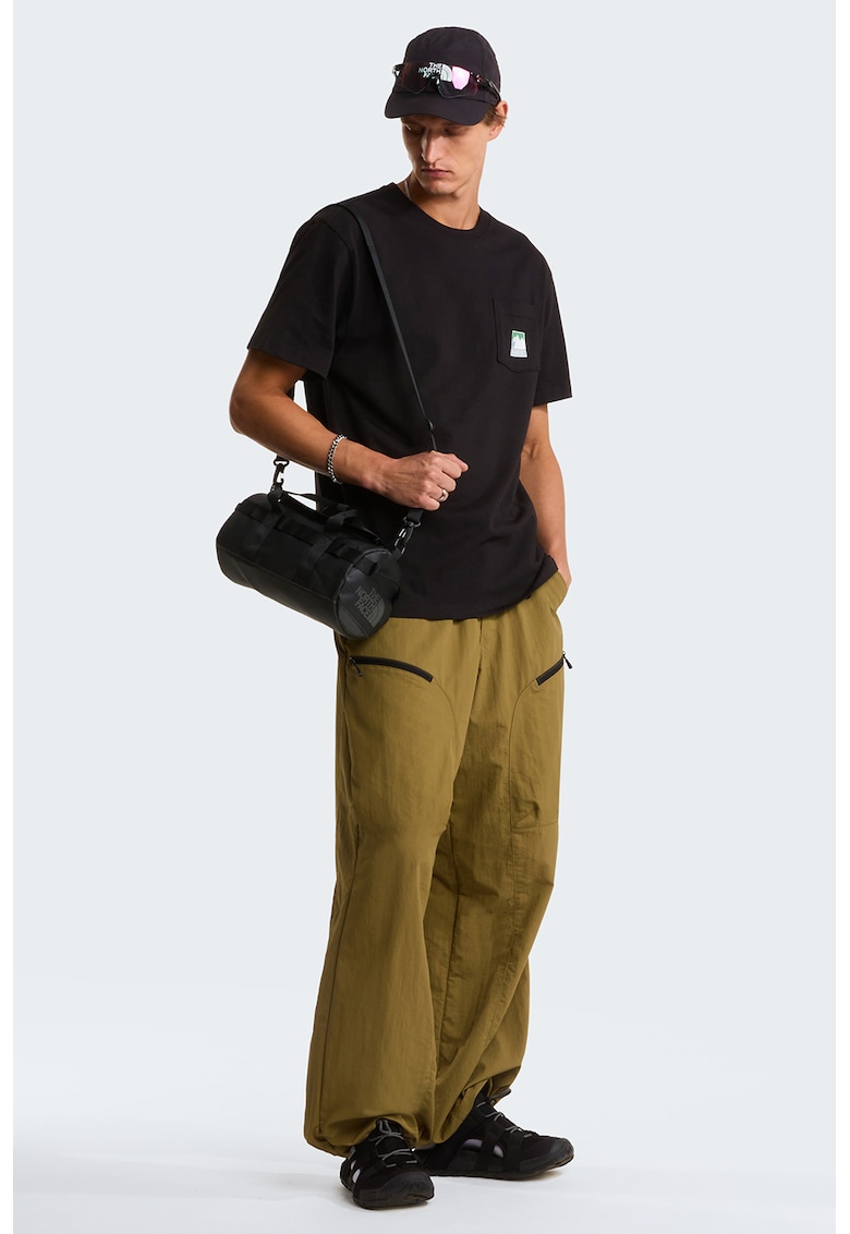 Tricou lejer din bumbac Mountain - Albastru lavanda/Negru stins/Verde aquamarin