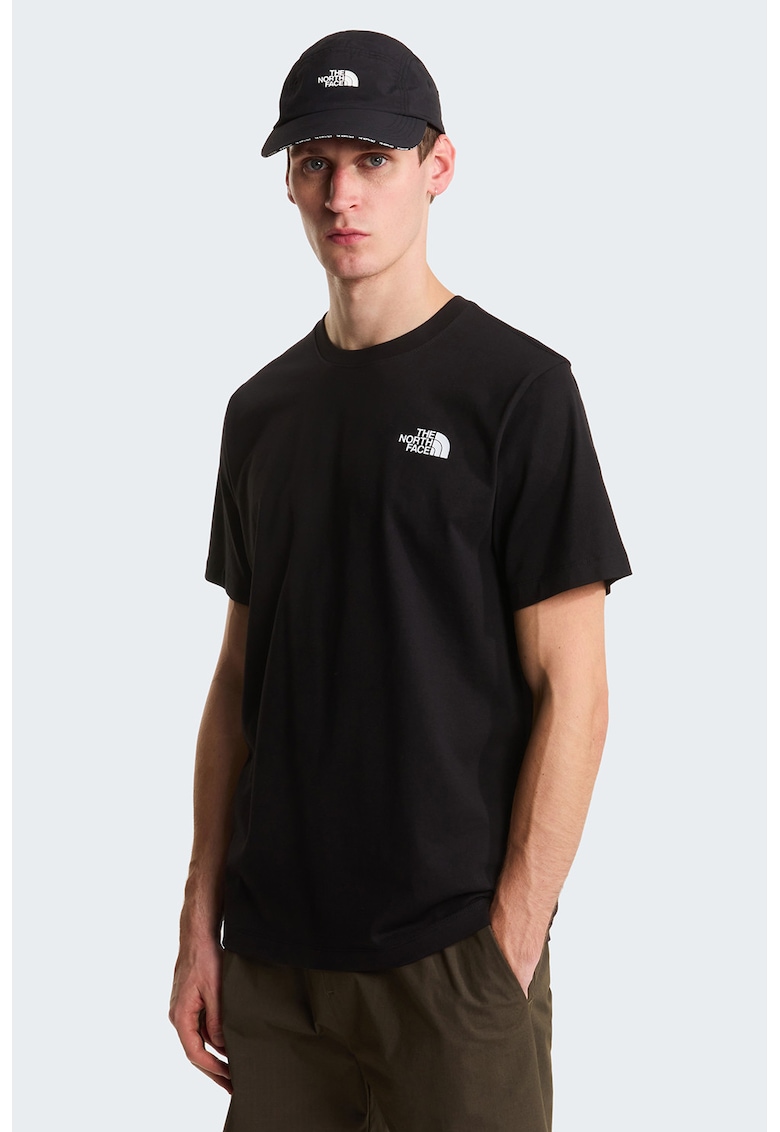 Tricou din bumbac North Faces - Alb/Negru/Albastru royal