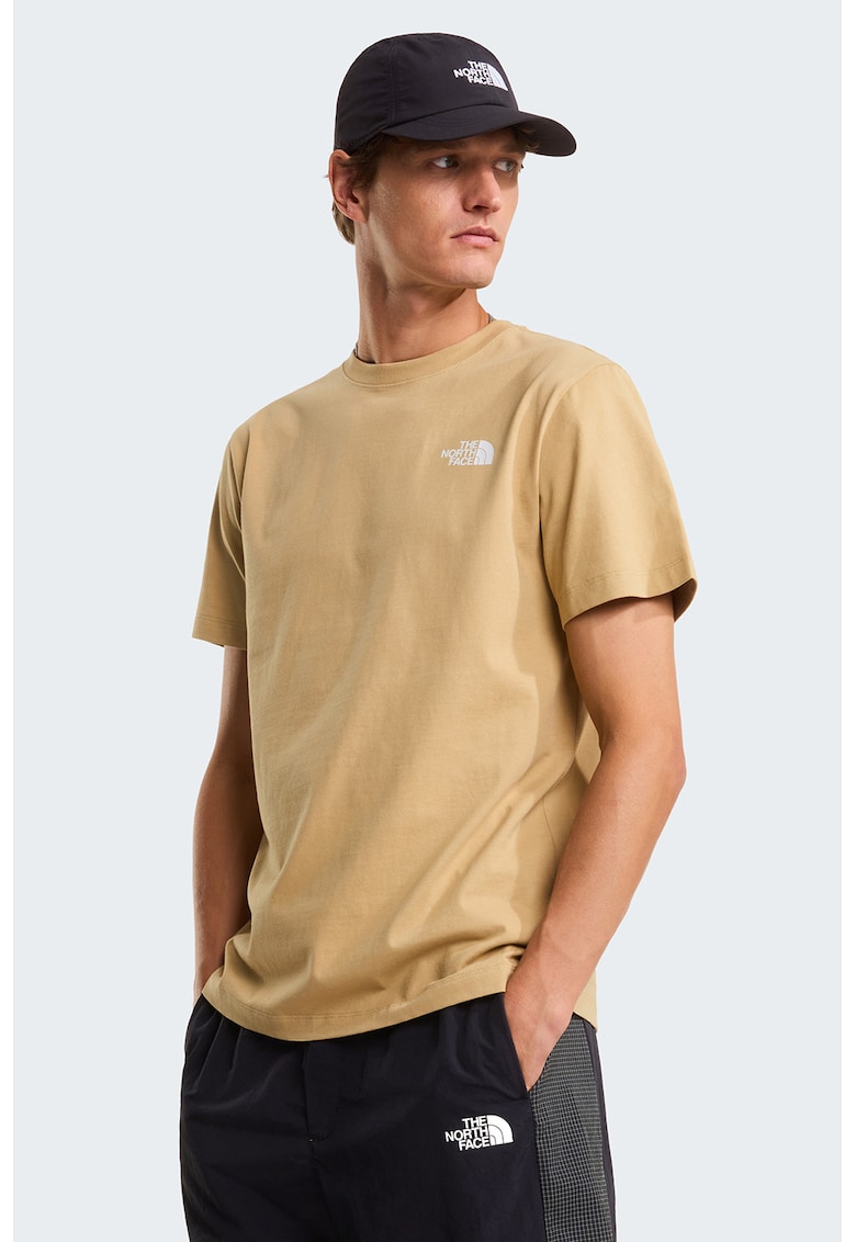 Tricou din bumbac North Faces - Alb/Portocaliu pal/Verde feriga