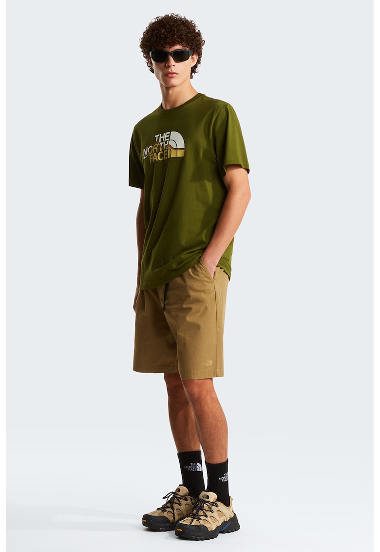 Tricou din bumbac Mountain Line - Alb/Galben sofran/Verde feriga