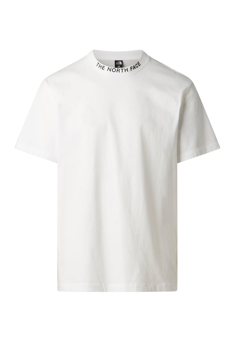 Tricou lejer din bumbac Zumu - Alb/Gri inchis