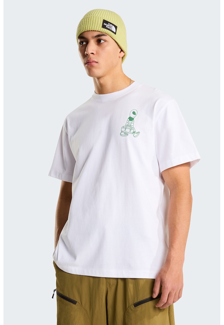 Tricou relaxed fit Alien - Verde englez/Alb optic