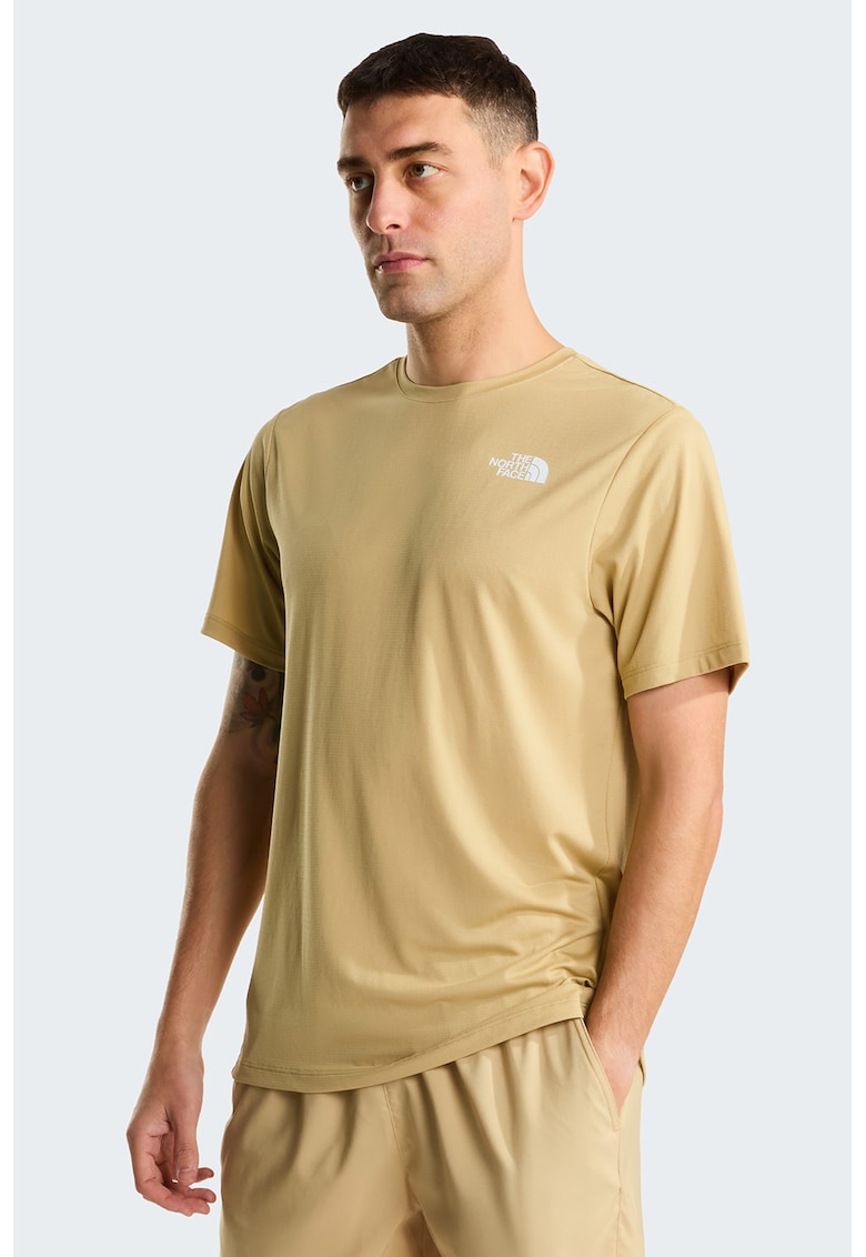 Tricou regular fit cu detaliu logo pentru fitness 24/7 - Galben mustar
