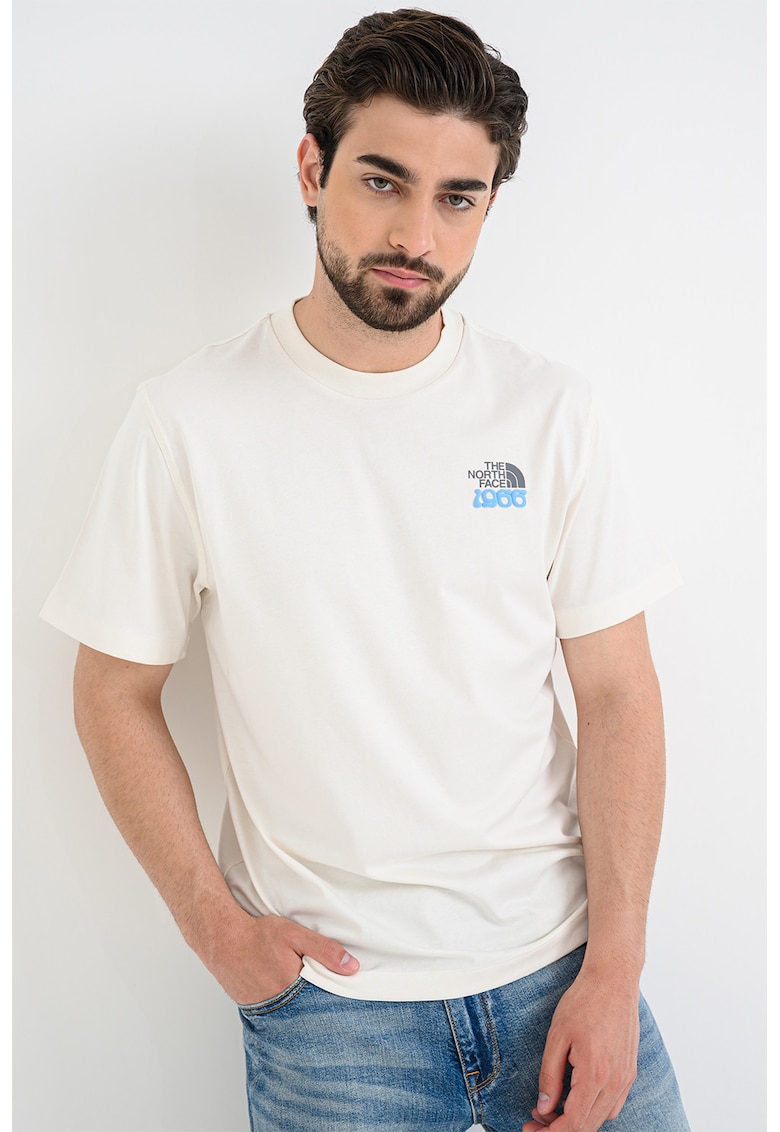 Tricou relaxed fit cu imprimeu floral 1966 - Alb murdar