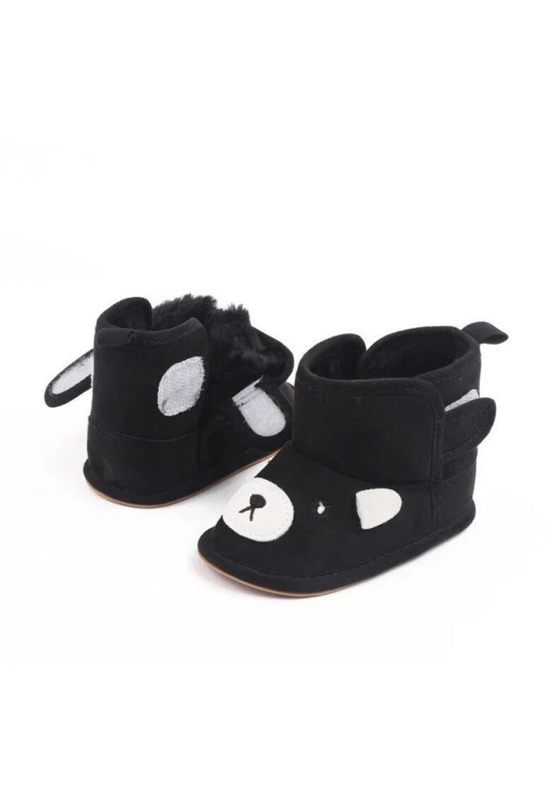Cizmulite pentru bebelusi - black teddy - Negru