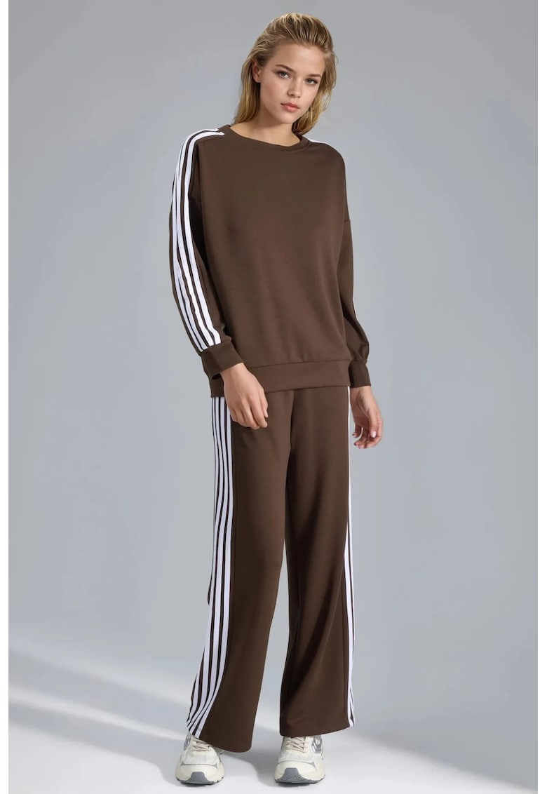 Trening dama - tricot - maro/alb