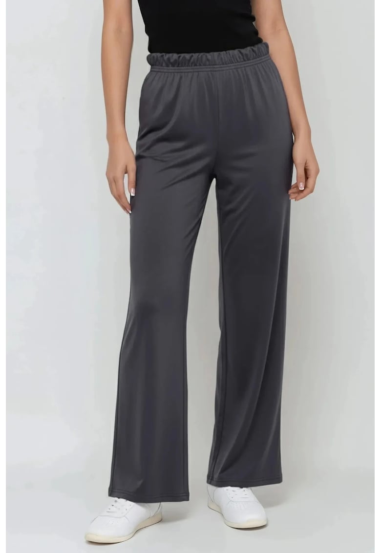 Pantaloni viscoza/poliester/elastan gri - Gri