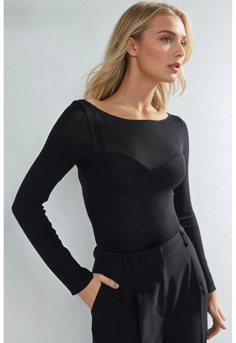 Bluza - Negru - Jerseu