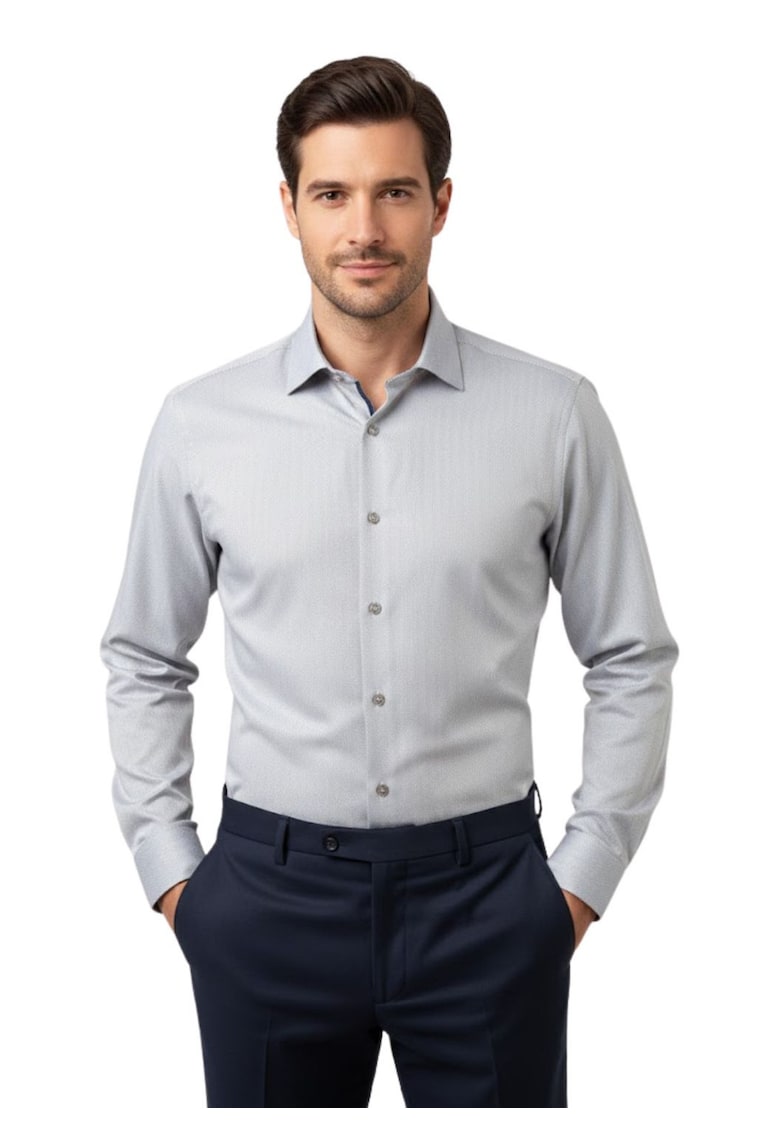 Camasa slim fit cu model -