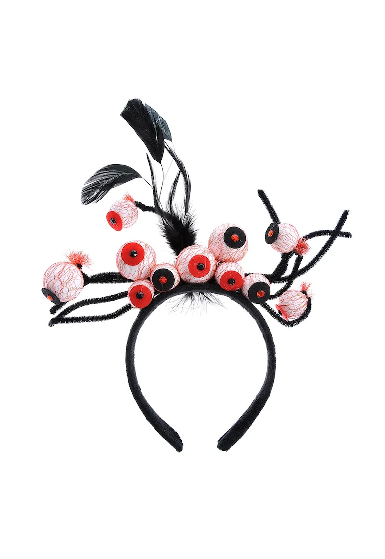 Bentita de par alb - rosu - negru - dimensiuni 13x11cm - set