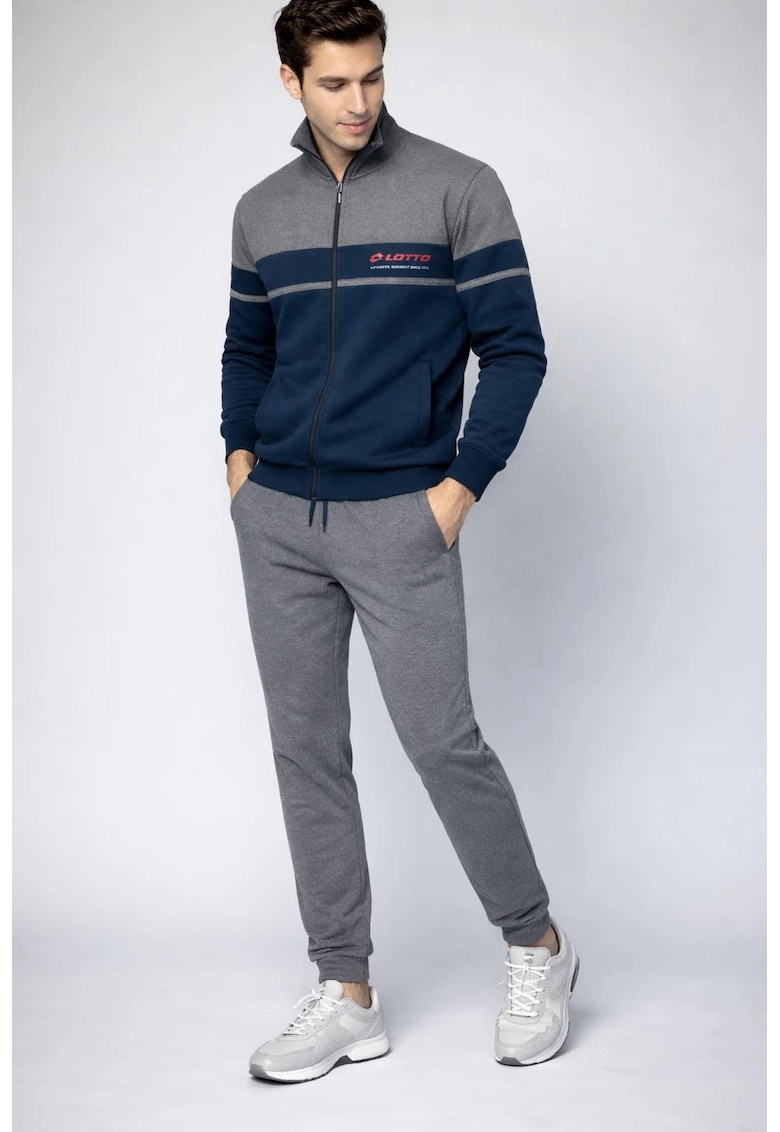 Trening bărbați set bluza cu fermoar și pantaloni - gri -