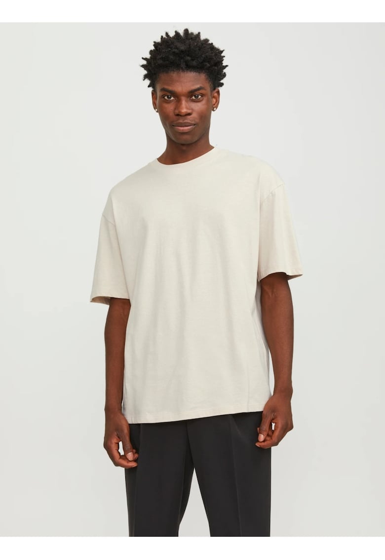 Tricou simplu - Bradley - barbati - din bumbac - Regular fit - Bej