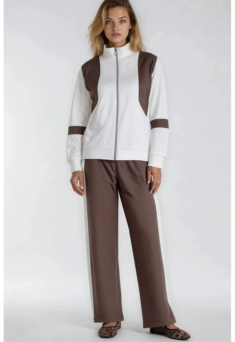 Trening dama - tricot - alb/maro