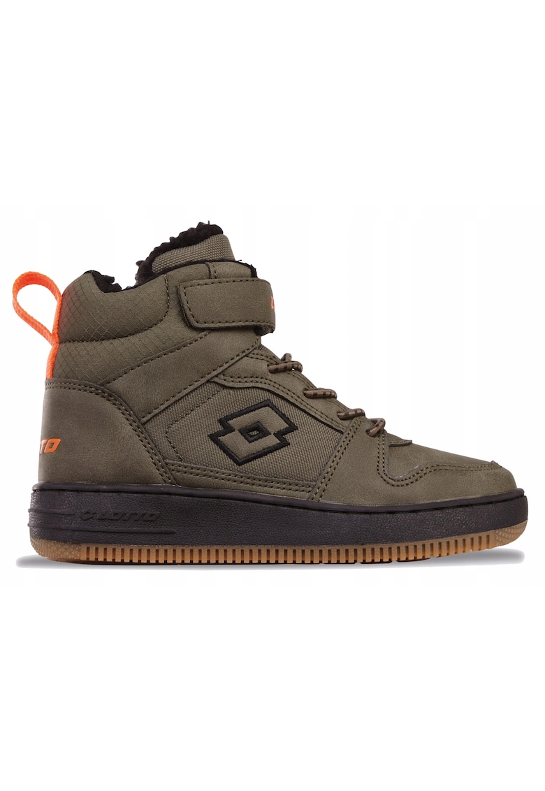 Ghete sport copii PREHNA FUR - inalte - sintetic/textil - kaki