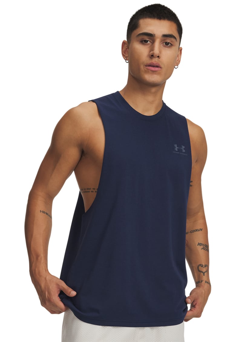 Top lejer cu logo - Bleumarin