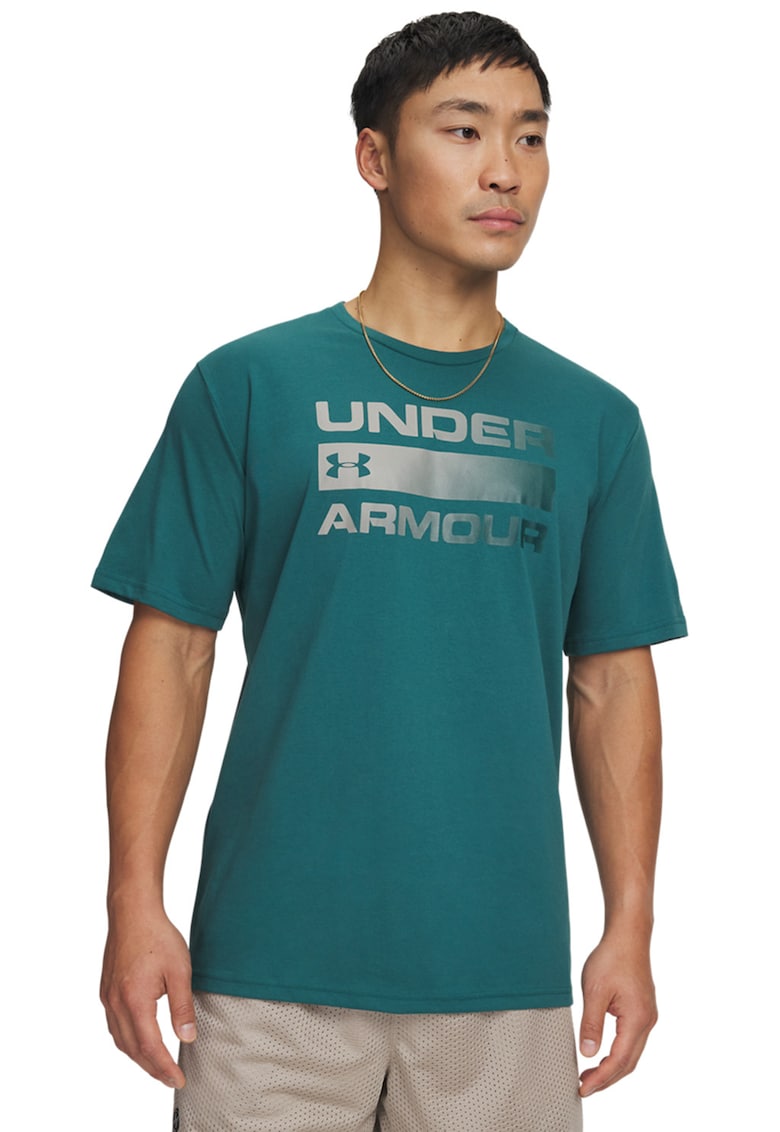 Tricou din amestec de bumbac Team Issue Wordmark - Verde persan